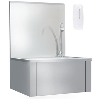 Prolenta Premium Handwaschbecken mit Wasserhahn und Seifenspender Edelstahl