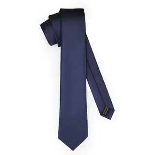 Ladeheid Krawatte Klassische Herren Krawatte matt Vielfältige Farben TMM-7 150cmx7cm (1-St) blau