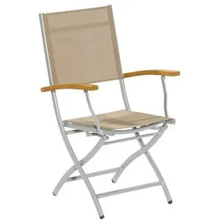 Merxx Klappstuhl Klappsessel, Naxos 2er Set, 60 x 57 x 92 cm, FSC Akazie