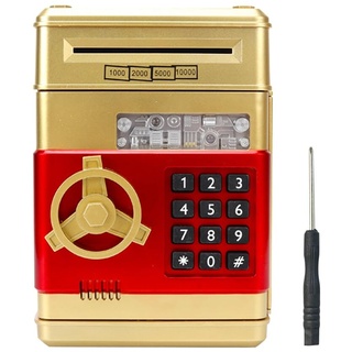 JAWSEU Digitale Spardosen mit Passwort ATM Sparschwein für Münzen und Zähler, ATM Elektronische Spardose Safe Scheine Elektronische Spardose Automatische Papiergeldrolle Geldautomat für Kinder