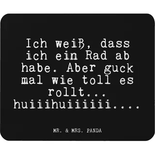 Mr. & Mrs. Panda Mauspad Ich weiß, DASS ich... - Geschenk, Zitate, Glizer Spruch Sprüche Weisheiten Zitate Lustig Weisheit Worte, Spruch Geschenke,