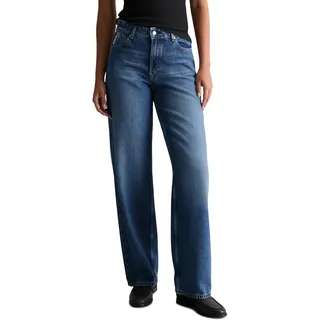 Marc O'Polo DENIM "aus Lyocell-Mix ohne Stretch", Damen, Gr. 29, Länge 32, blau (medium blau), Obermaterial: 80% Lyocell, 20% Baumwolle, unifarben, normal, Jeans