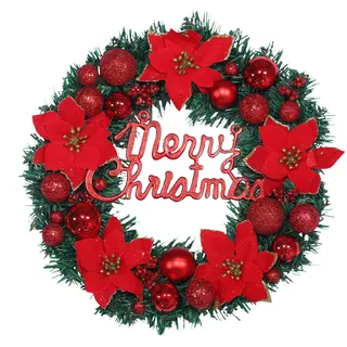 Generisch Weihnachten Herbstdeko Girlande Weihnachtsgirlande Herbstdeko Outdoor Tannengirlande Trockenblumenkranz Beerenkranz Türkranz Deko Türdeko Außen Drinnen