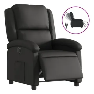 vidaXL Relaxsessel mit Liegefunktion Leder 58,9 x 99,5 x 73,8 cm Schwarz elektrisch