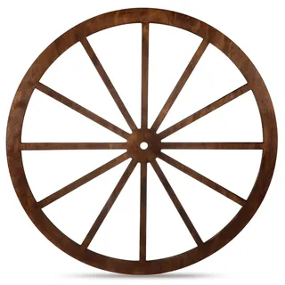 DaisyInner Holzwagenrad, dekorativ, alter Western-Stil, Wagenrad-Dekoration, Vintage, rustikal, Wandbehang, Holz-Wagenrad-Dekoration für Garten, Bar, Terrasse, Garage, Bauernhaus (76,2 cm, braun)