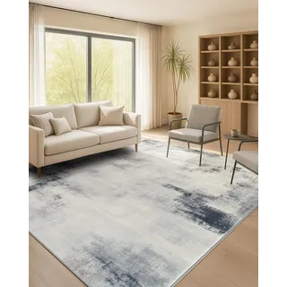 Songmics Abstrakter Stil Teppich 200 x 300 cm Taubengrau