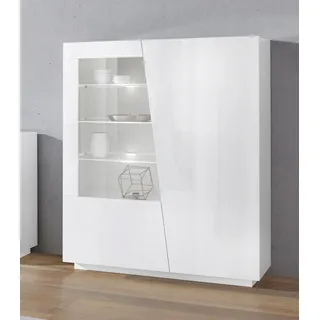 INOSIGN »Vega, Hochschrank, Hochkommode, Schrank«, mit 2 Türen mit Glaseinsatz, Höhe 146 cm