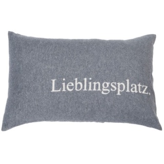 David Fussenegger Kissenhülle Silvretta 'Lieblingsplatz' 40 x 60 cm Grau