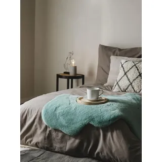 benuta Fellteppich Dave, Sonderform, Höhe: 21 mm, Teppich Wohnzimmer, Schlafzimmer, Esszimmer, Flur, Kunstfaser, Cozy blau