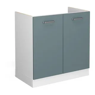 Vicco Spülenschrank R-Line 80 x 0 x 0 cm Blau-Grau