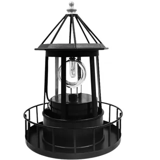 Akemaio LED-Solar Rotierender Leuchtturm Licht Solar Gartenbeleuchtung im Freien Garten-Dekoration Laterne Pathway Patio-Garten-Hof