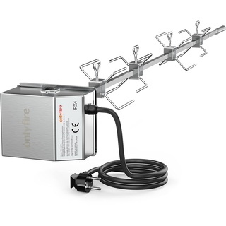 Onlyfire Grillspieß-Set aus Edelstahl, geeignet für die Verwendung mit Weber 7653 Weber Genesis II 400& 600 Serie und Genesis II LX 4 & 6 Grillbrennern