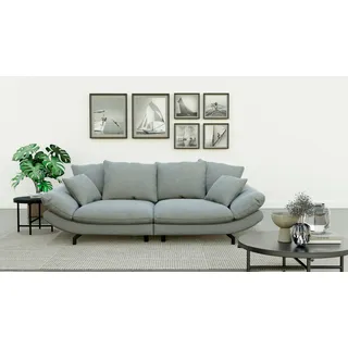 Big-Sofa TRENDMANUFAKTUR "Gizmo" Sofas Gr. B/H/T: 286 cm x 105 cm x 140 cm, Microfaser VINTAGE, gleichschenklig, grau XXL Sofas mit weichem Sitzkomfort und zeitlosem Design