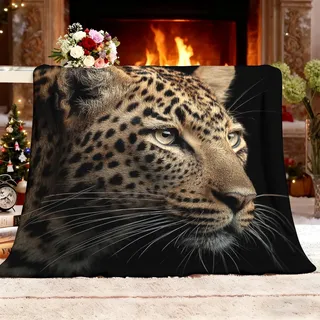 Generisch 3D Tiere Gepard Geschenkdecke, Für Erwachsene Baby Haustier Familie Freunde Geburtstagsgeschenk, für Frauen Kuscheldecke, für Freundin Geschenke XL 130x150 cm Braun