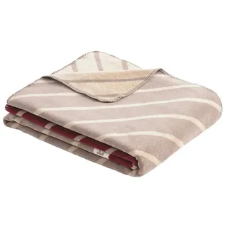 Bugatti Kuscheldecke 150 x 200 cm Beige/Rot