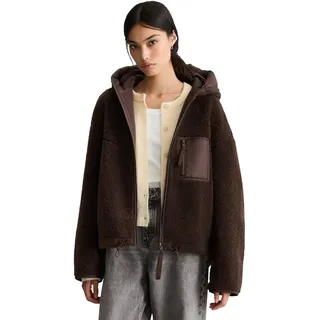 Outdoorjacke MARC O'POLO DENIM "mit soft wattierter Kapuze", Damen, Gr. M, braun (espresso braun), Obermaterial: 100% Polyester. Futter: 100% Polyester, unifarben, regular fit, elastischer Bund, Jacken Outdoorjacke