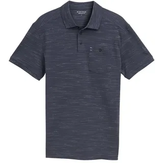 TOM TAILOR Herren Poloshirt mit Brusttasche, grau, Uni, Gr. S