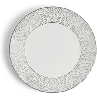 WEDGWOOD Gio Platinum 17cm Fein Bone China Brot- und Butterteller - Platinfarbe, Spülmaschinenfest, Geschenkverpackt