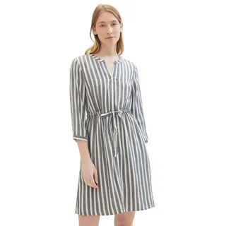 Tom Tailor Striped Kleid Offwhite Navy Vertical Stripe 40