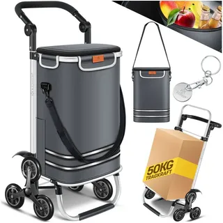 Kesser Einkaufstrolley Treppensteiger Anthrazit 56 l