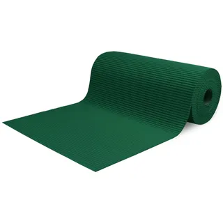 Meterware, für den Außenbereich, Flur, Pool, Läufer, rutschfester Gummi, vielseitig einsetzbar, saugfähig, Aquamat, einfarbig (250 x 65 cm, Dunkelgrün)