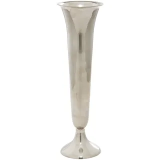 The Novogratz Aluminium-Vase, geriffelt, 12,7 x 12,7 x 35,6 cm, silberfarben