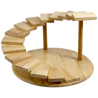 Rund Hölzern Sushi-Teller Serviertablett, 15 Stufen Treppe Sushi-Matte Kreativ Drehbar Sashimi-Teller Fleischteller Sushi-Tablett Für Restaurant Zuhause