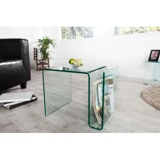 Riess-Ambiente FANTOME 50cm Beistelltisch mit Ablage für Magazine transparent
