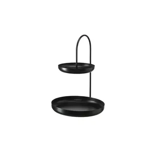 HOME STORY Etagere   , schwarz , Metall , Maße (cm): H: 40  Ø: 28