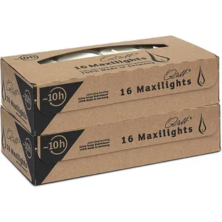 Qult Farluce Teelichter in Kunststoffhülle - Rußfrei - unbeduftet - Nightlights und Maxilights (Qult Farluce Maxilights, 2)