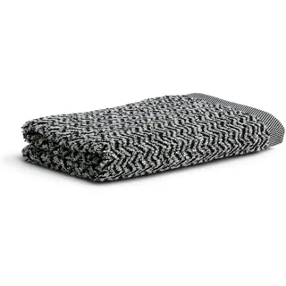 Möve Brooklyn Fischgrat Duschtuch 80 x 150 cm nature/black