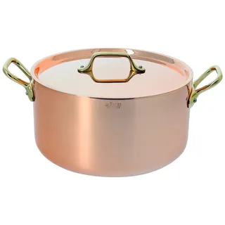 de buyer kochtopf mit deckel u. messinggriff ø16cm inocuivre