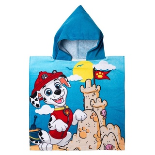 United Labels® Strandtücher Paw Patrol - Badeponcho Jungen Handtuch Kinder Badetuch mit Kapuze bunt