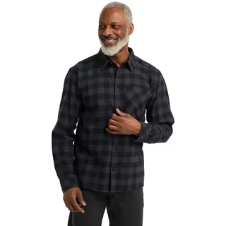 Jack Wolfskin Flanellhemd kariert Schwarz L
