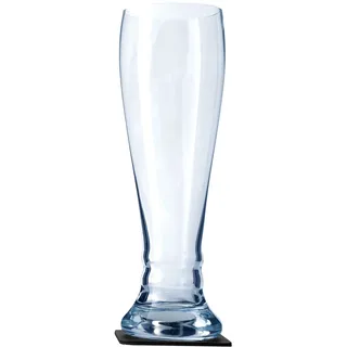 silwy® Magnetgläser, feine Kristallgläser mit perfekt integrierten Magneten und metallischen Nano-Gel-Untersetzern (Weizenbier // 0,5 Liter)