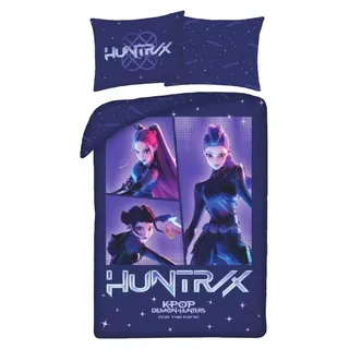 K-POP Demon Hunters Kinderbettwäsche Lila 140 x 200 cm + 70 x 90 cm