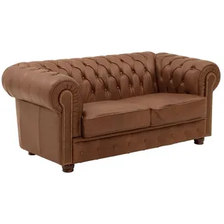 58 aufm Kessel SOFA 2-Sitzer Kath Echtleder (Antikoptik) cognac | Gr.: onesize