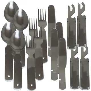 4er-Set 4-teiliges Edelstahl-Camping-Besteck-Set