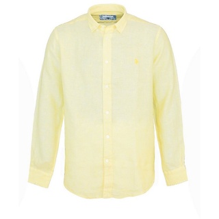 U.S. Polo Assn Langarmhemd Hemd Leinenhemd Button Down Linenshirt gelb XL