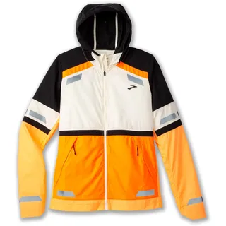 Brooks Run Visible 2.0 Jacke Damen Ecru/Fluoro Flash/Black S