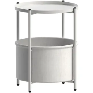 ML-Design Beistelltisch Weiß Metall 45,5 x 52,5 cm