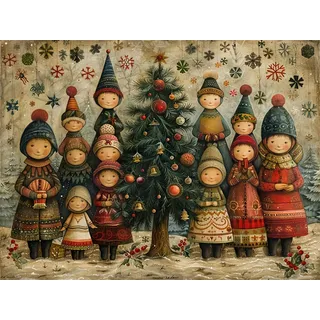 Huimanhe Diamond Painting Erwachsene Adult,DIY Diamant Painting Bilder,Daiments Painting Erwachsene Für Home Wand Decor,Frauen Geschenk. (Viele Menschen)