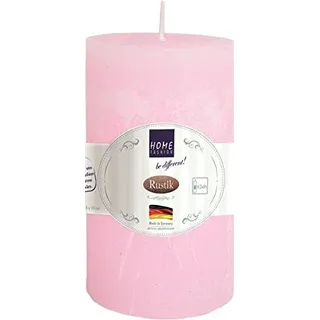 Kerze Stumpen Rustik rose - rosa Ø 6cm, Höhe 10cm