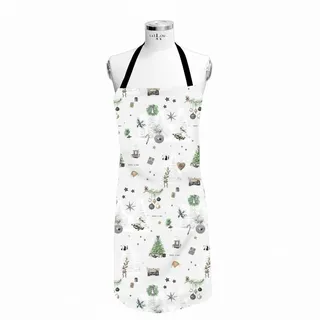 Apelt Schürze, Weiß, Textil, Weihnachten, 80x85 cm, Kochen, Geschirrtücher & Schürzen, Schürzen