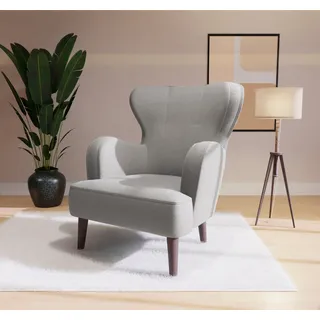 Sessel HOME AFFAIRE "SICILIA", grau (hellgrau), B:71cm H:86cm T:64cm, 100% Polyester, Sessel, Sessel, moderner Ohrensessel