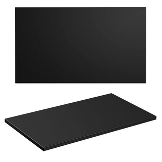 Lomadox Waschtischplatte ADELAIDE-56-BLACK, 80cm in matt schwarz, B/H/T ca. 80,6/2,2/46,5 cm schwarz