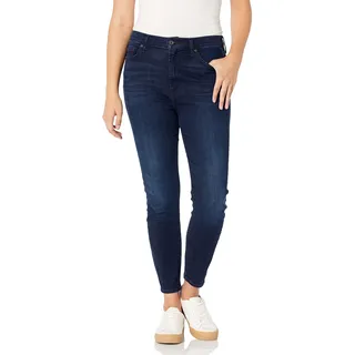 7 For All Mankind Damen Ankle Skinny High Rise Jeans, Blau/Schwarz Santorini, 26 - 26
