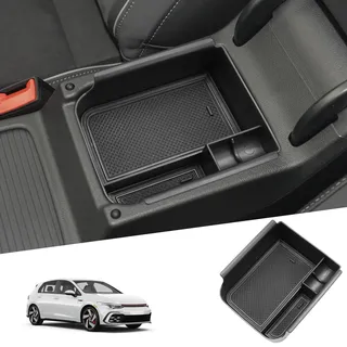 SHAOHAO Mittelkonsolen-Organizer für VW Golf 8/8.5 2020-2026 Zubehör | Passgenauer Organizer für VW Golf 8/8.5 (2020-2026), schafft mehr Stauraum und Ordnung in der Mittelkonsole.