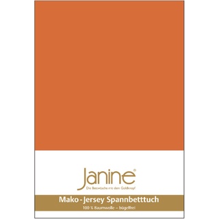 Janine Spannbetttuch MAKO-FEINJERSEY Mako-Feinjersey rost-orange 5007-67 100x200