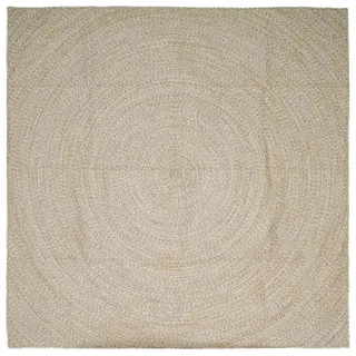 vidaXL Bereichsteppiche Juteteppich 300 x 300 cm Weiß